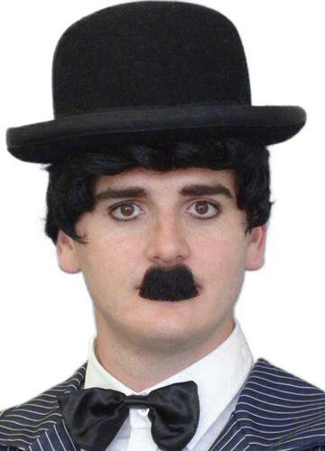 Charlie Chaplin Black Stick On Costume Moustache