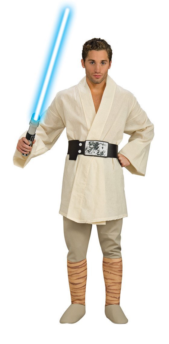 Star Wars Men's Luke Skywalker Black Hooded Robe Costume