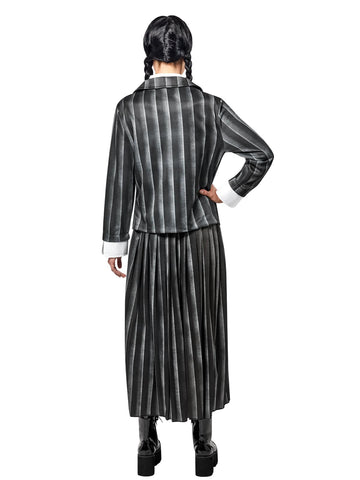 Wednesday Addams Nevermore Academy Black Adult Costume back