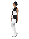 60's costumes - 60's Party Girl Costume Black & White