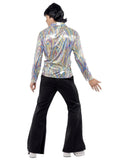 Retro Costume with Psychedelic Pattern Shirt and Flares