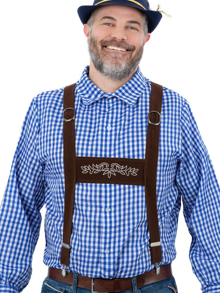 Oktoberfest Lederhosen Suspenders Men's Beer Festival Costume Accessory