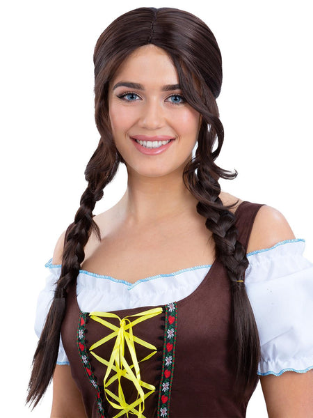 Brown Braid Oktoberfest Wig Bavarian Maid