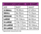 Barbie Cowgirl Costume size chart