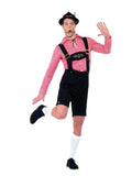 Black Lederhosen Costume with Red Beer Man Shirt