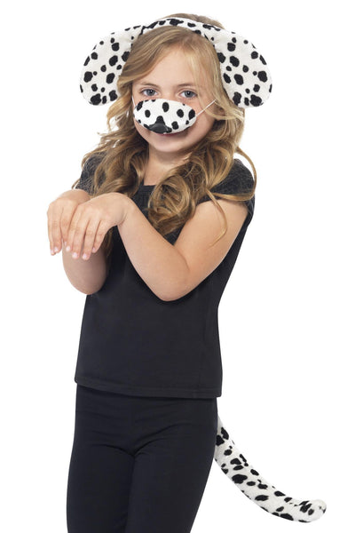 Dalmatian Dog Ears and Tail Kit for Kids