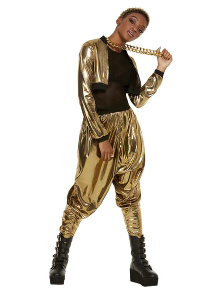 80's disco costumes - Gold 80s Disco Women's Costume