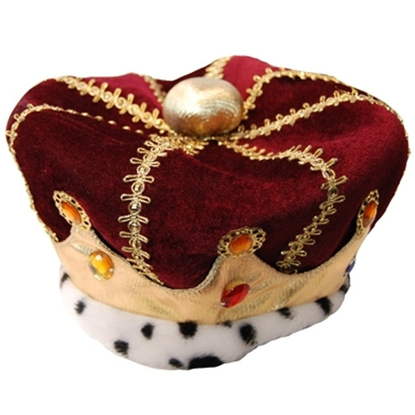 Royal Red Plush Coronation Crown