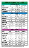 Skibidy Toilet Kids Costume size chart