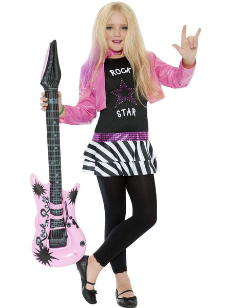 Glam Rockstar Girl's 80's Costume