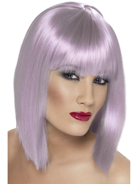 women's wigs - Long Bob Wig Lilac