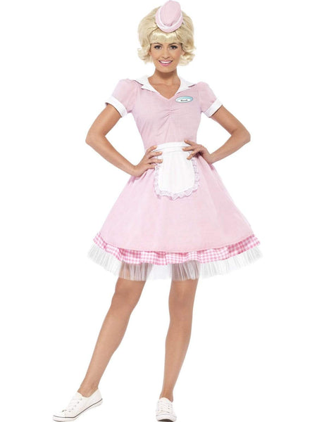 Diner Girl 1950's Pink Women Costume