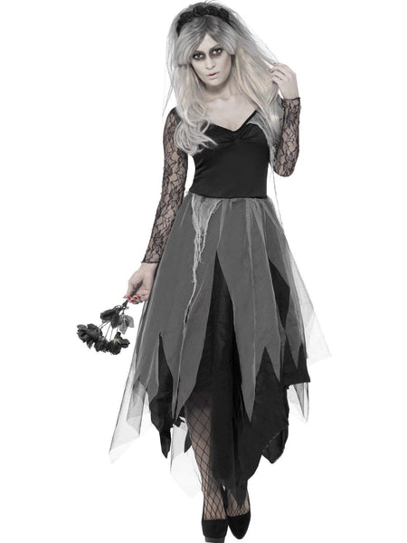 Graveyard Bride Halloween Costume Black