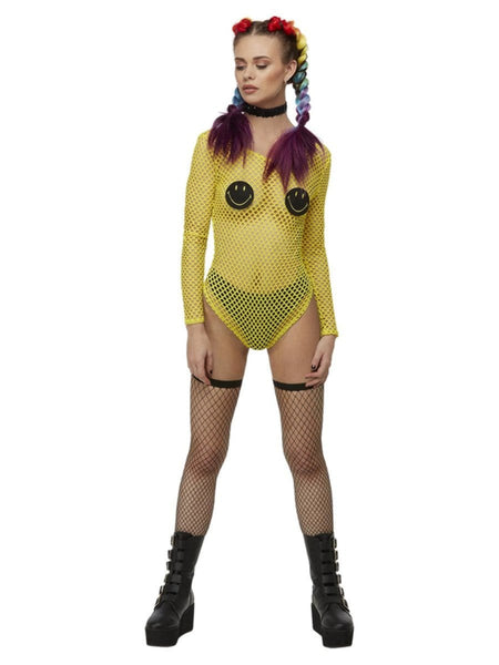 Smiley Adult Fishnet Bodysuit