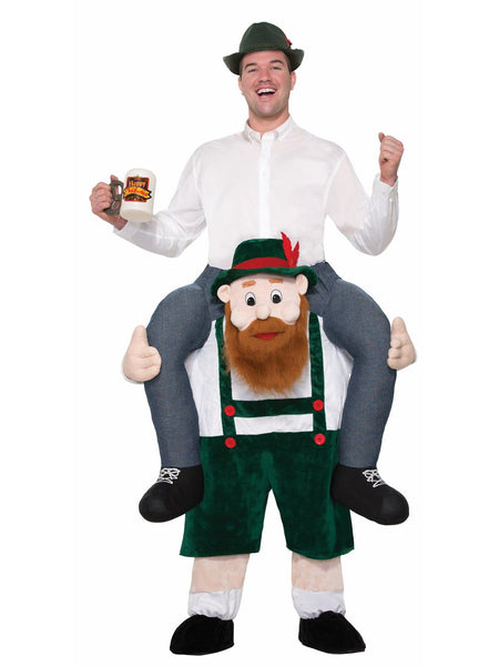 Oktoberfest Kurt Beer Buddy Piggy Back Costume Mens Lederhosen