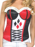 Harley Quinn Corset for Women close up bodice