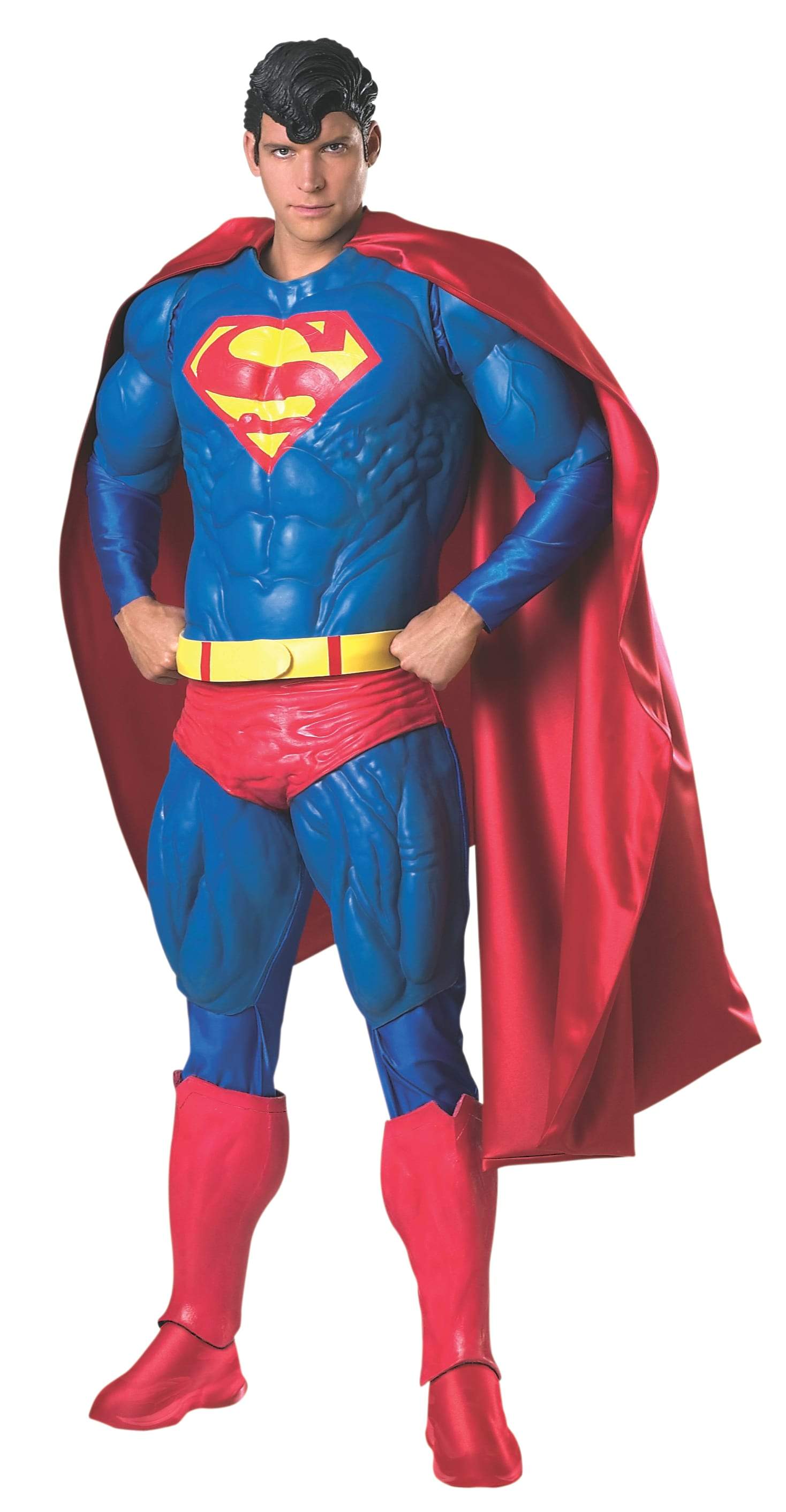 Rubie's Deluxe DC Comics Black Superman Man Of Steel Halloween Fancy-Dress  Costume for Child, Big Boys L (12-14) 