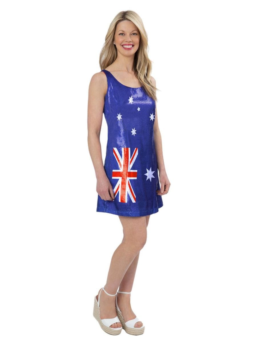 Australian Flag Sequin Womens Dress