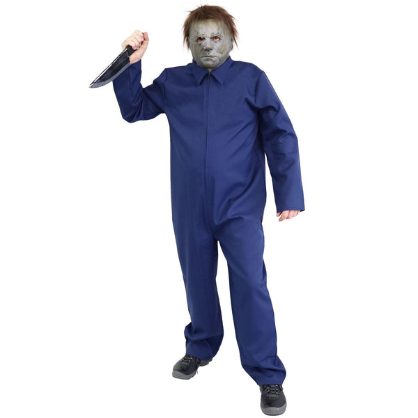 Michael Myers Blue Halloween Boiler Overall Costume