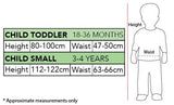 Doug The Dino Kids Dinosaur Costume size chart