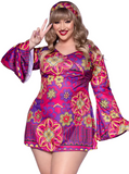 Hippie 60s & 70s Go Go Girl Girl Curvy Womens Costume