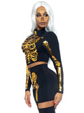 Golden Skeleton Halloween Costume side