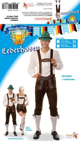 Lederhosen Mens Long Brown