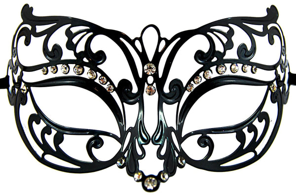 Metal Masquerade Mask Black