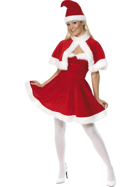 Miss Santa Christmas Costume with Cape