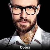 Neck Temporary Tattoo Cobra