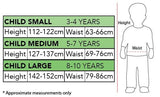 The Flash Boys Costume Digital Print size chart