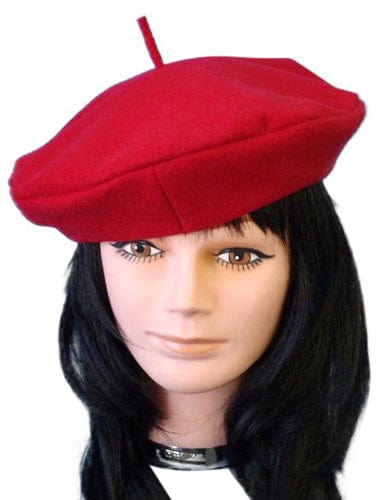 Red French Beret Wool