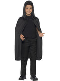 Costumes Chlidren - Black Hooded Children's Cape