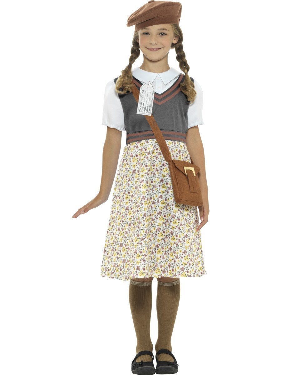 School Girl Old Fashion Wartime Book Week Character Costume