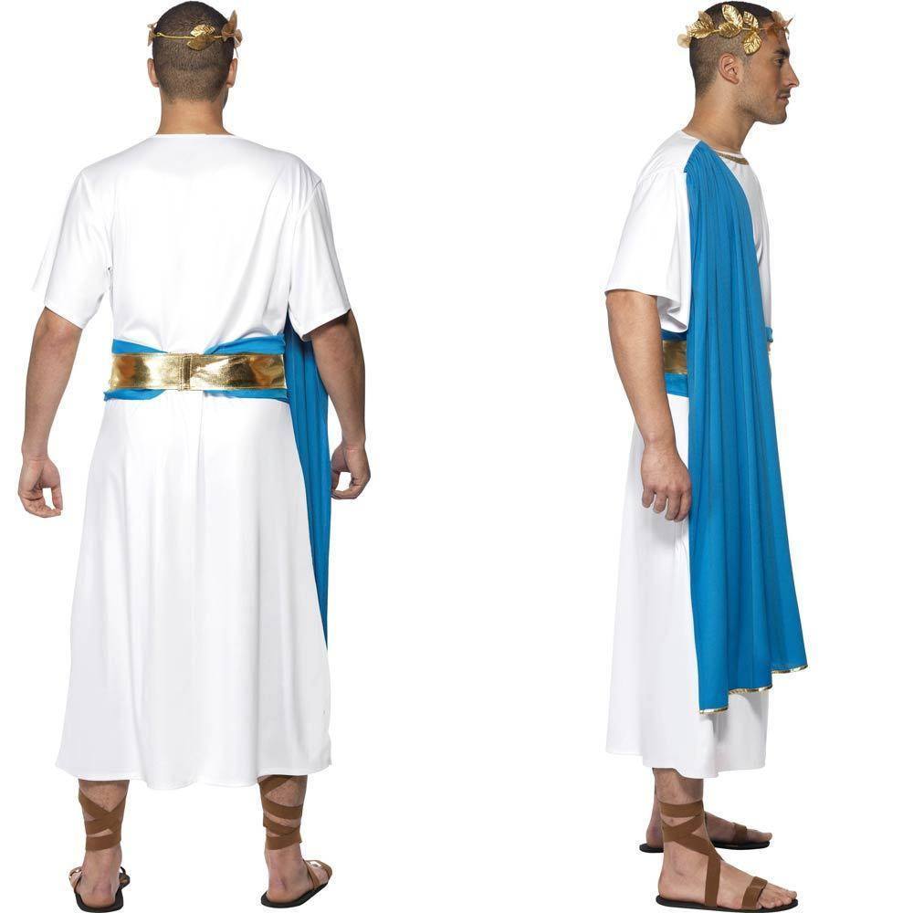 Caesar Mens Costume Roman Toga Fancy Dress Greek Party Outfit