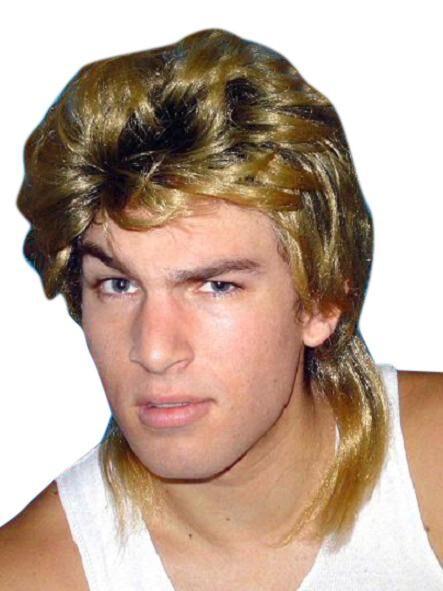 Ginger Mullet Wig 70s & 80s Bogan Look