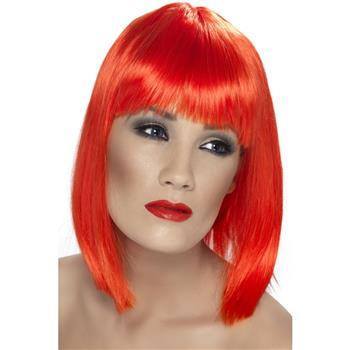 Wigs - Wig Bob Neon Red Glam